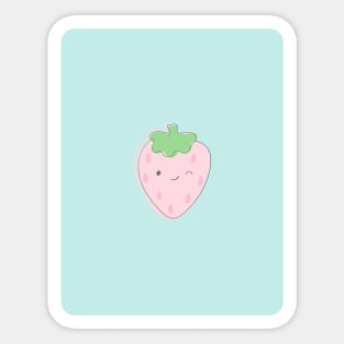 Pink strawberry Sticker